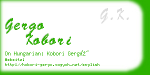 gergo kobori business card